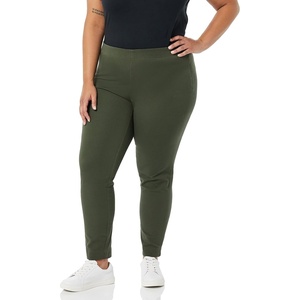 Amazon Essentials Women’s Slim-Fit Bi-Stretch Side Zip Ankle Pant(Dark Green)