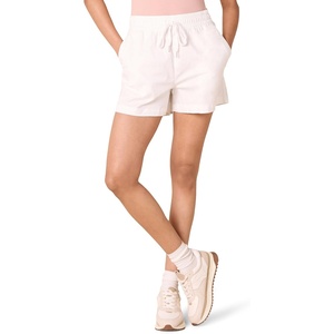 Amazon Essentials Women’s Stretch Cotton Mid-Rise Pull-On Relaxed-Fit Shorts(White)