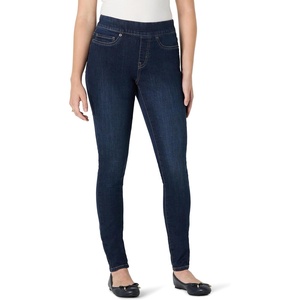 Amazon Essentials Women’s Stretch Denim Mid-Rise Pull-On Skinny Jegging(Dark Wash)