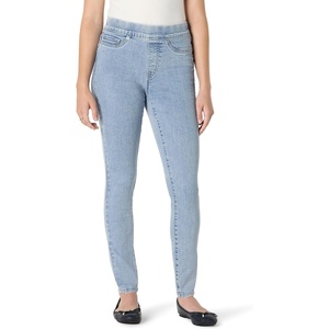 Amazon Essentials Women’s Stretch Denim Mid-Rise Pull-On Skinny Jegging(Iced Light Wash)