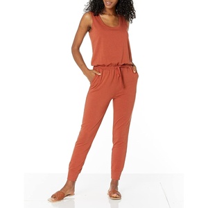 Amazon Essentials Women’s Studio Terry Stretchy Jumpsuit for Exercise (Available in Plus Size)(Terracotta)