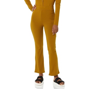 Amazon Essentials Women’s Wide Rib Flared Ankle Pant (Previously Daily Ritual)(Brown)