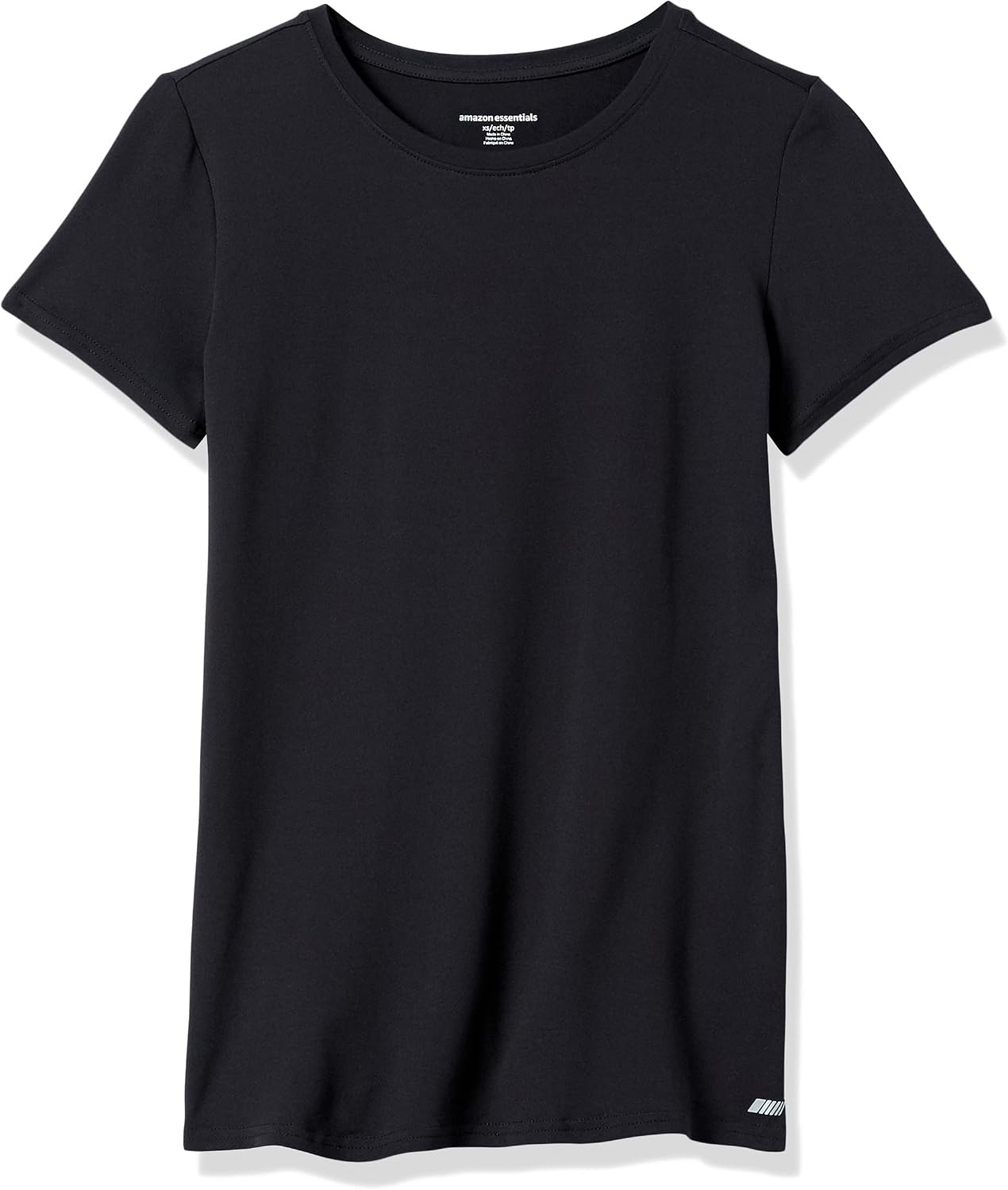 image:imageAmazon Essentials Womens Active Quick Dry Tech Stretch ShortSleeve VNeck TShirt MoistureWicking Pack of 2Black