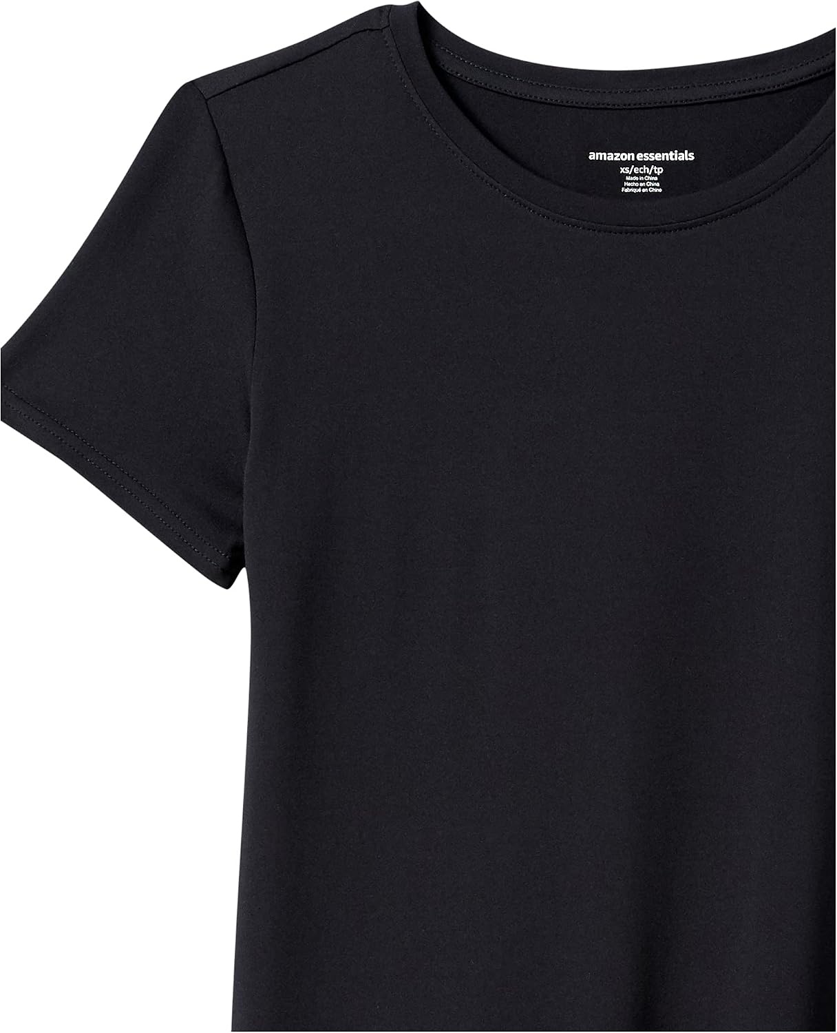 image:imageAmazon Essentials Womens Active Quick Dry Tech Stretch ShortSleeve VNeck TShirt MoistureWicking Pack of 2Black