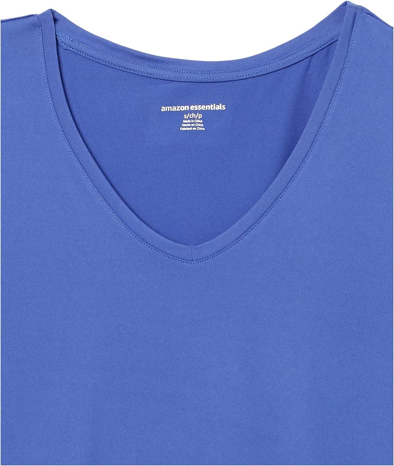 image:imageAmazon Essentials Womens Active Quick Dry Tech Stretch ShortSleeve VNeck TShirt MoistureWicking Pack of 2BlackBright Blue