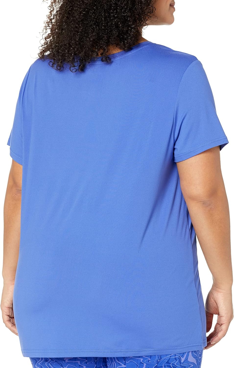 image:imageAmazon Essentials Womens Active Quick Dry Tech Stretch ShortSleeve VNeck TShirt MoistureWicking Pack of 2BlueOrchid Purple