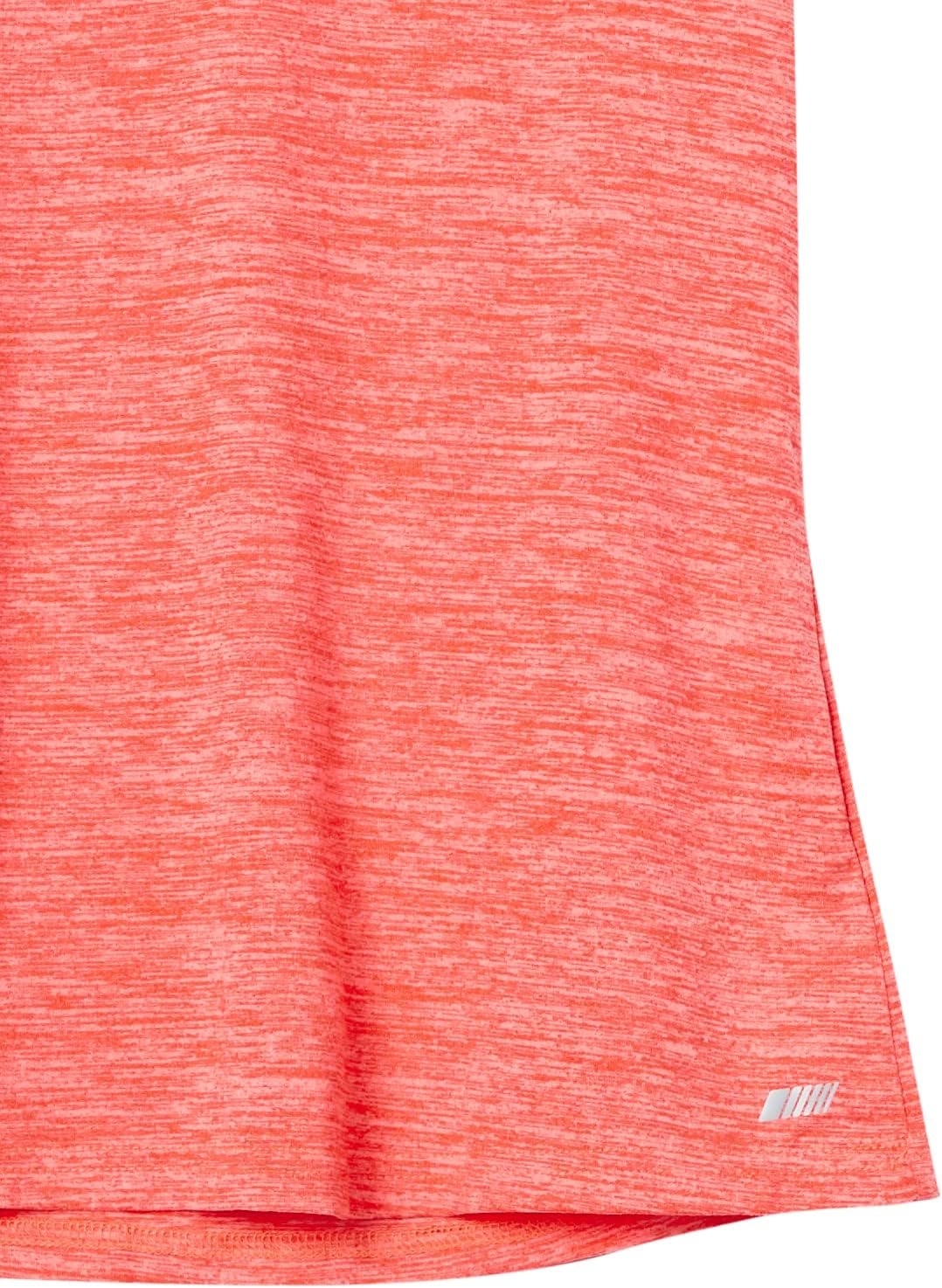 image:imageAmazon Essentials Womens Active Quick Dry Tech Stretch ShortSleeve VNeck TShirt MoistureWicking Pack of 2Coral Orange Space DyeLight Blue Space Dye