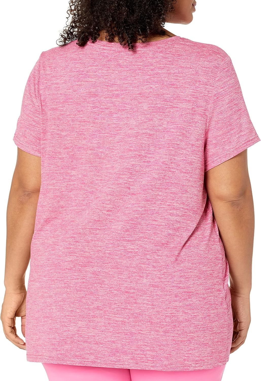 image:imageAmazon Essentials Womens Active Quick Dry Tech Stretch ShortSleeve VNeck TShirt MoistureWicking Pack of 2Dark Grey Space DyeRaspberry Space Dye