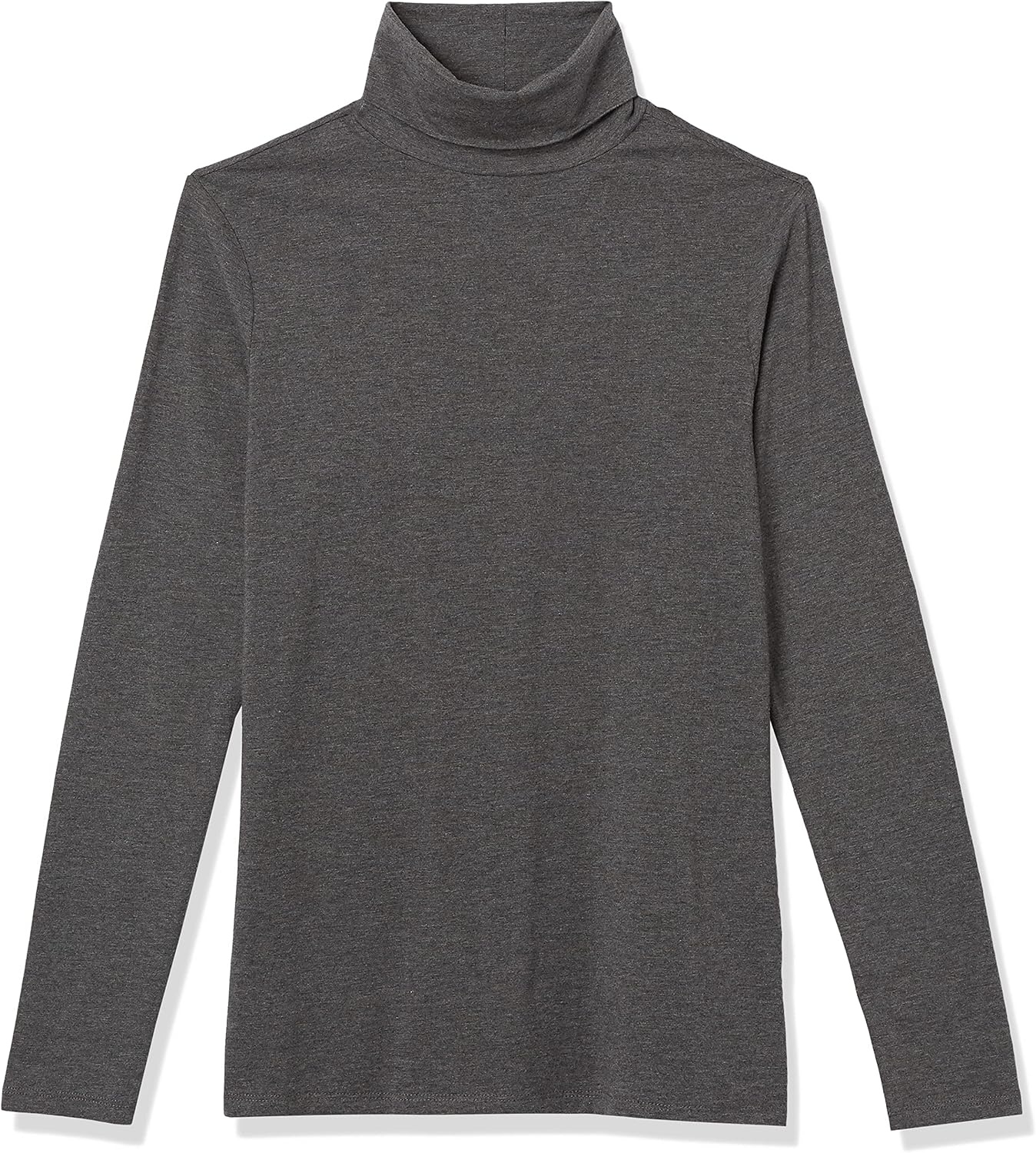 image:imageAmazon Essentials Womens LongSleeve Turtleneck Stretch Fleece Available in Plus SizeCharcoal Heather