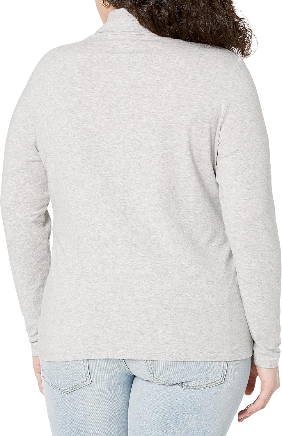 image:imageAmazon Essentials Womens LongSleeve Turtleneck Stretch Fleece Available in Plus SizeGrey Heather