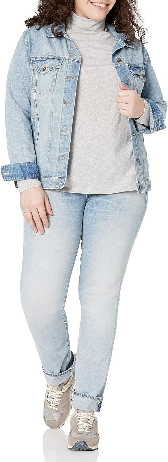 image:imageAmazon Essentials Womens LongSleeve Turtleneck Stretch Fleece Available in Plus SizeGrey Heather