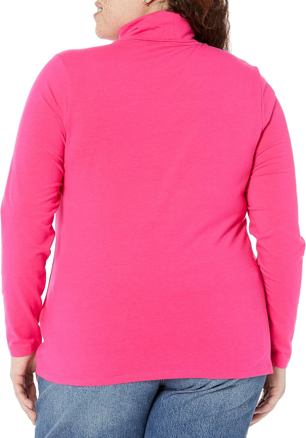 image:imageAmazon Essentials Womens LongSleeve Turtleneck Stretch Fleece Available in Plus SizeHot Pink
