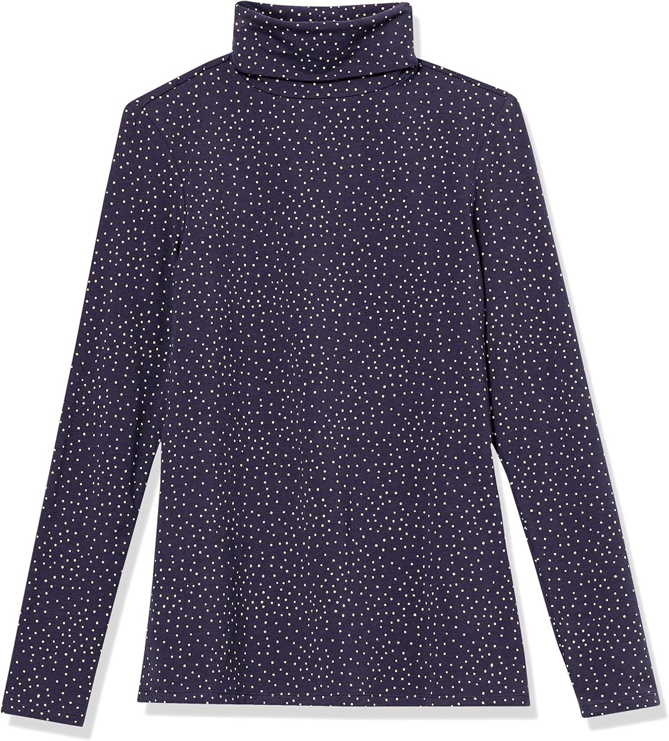 image:imageAmazon Essentials Womens LongSleeve Turtleneck Stretch Fleece Available in Plus SizeNavy Camel Dot