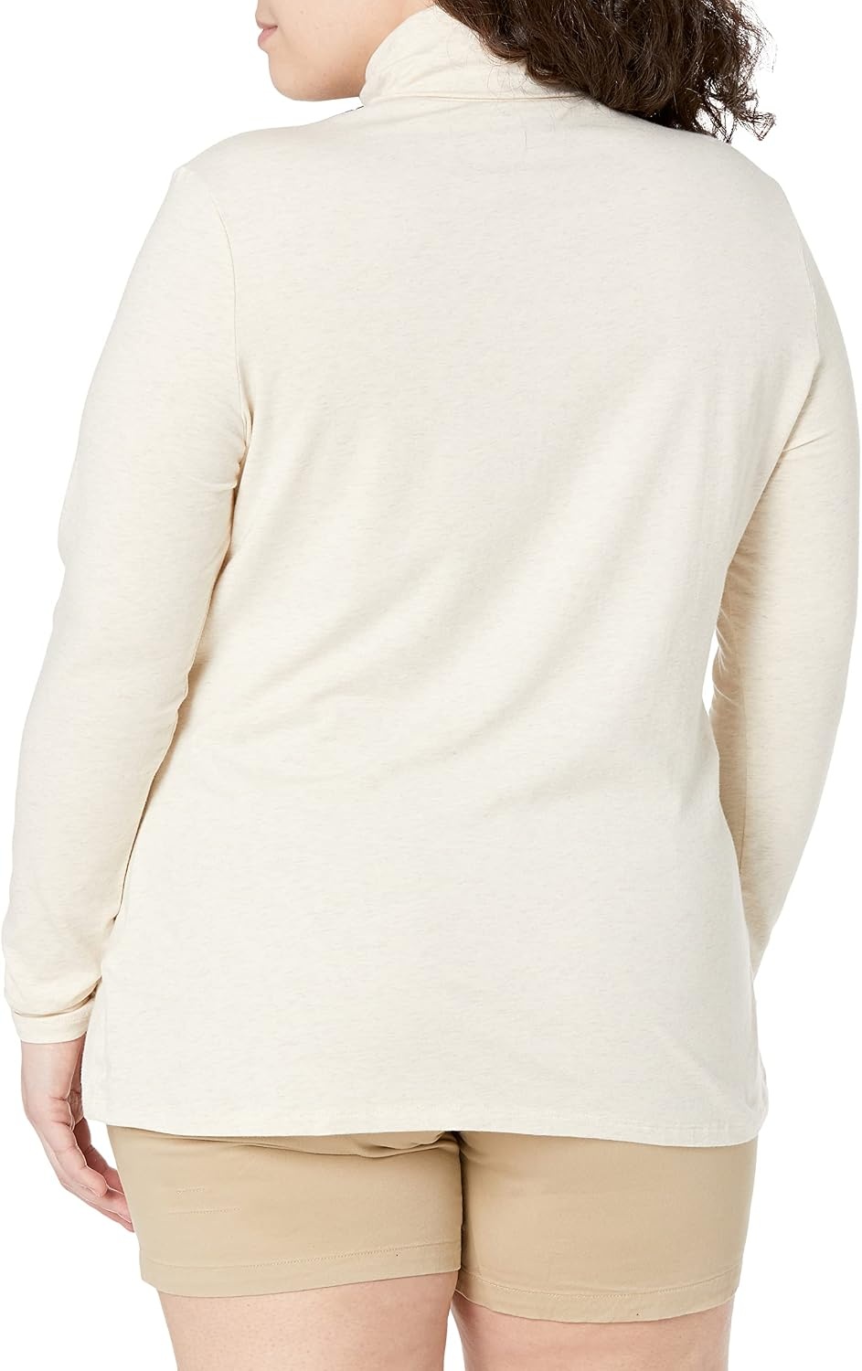 image:imageAmazon Essentials Womens LongSleeve Turtleneck Stretch Fleece Available in Plus SizeOatmeal Heather