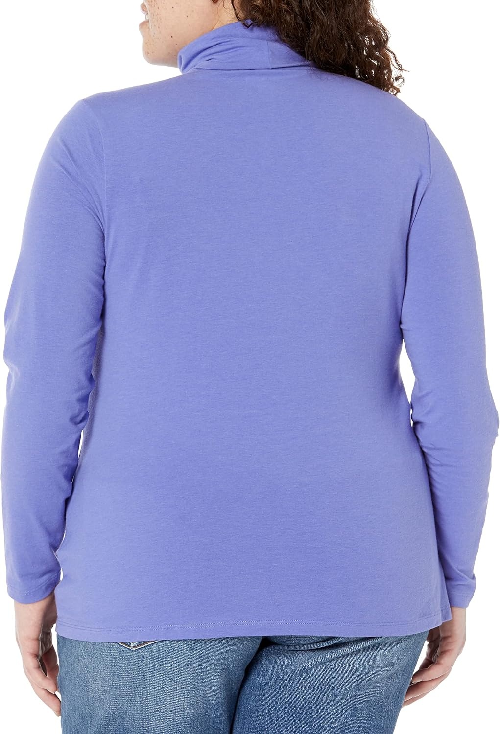 image:imageAmazon Essentials Womens LongSleeve Turtleneck Stretch Fleece Available in Plus SizePurple Blue