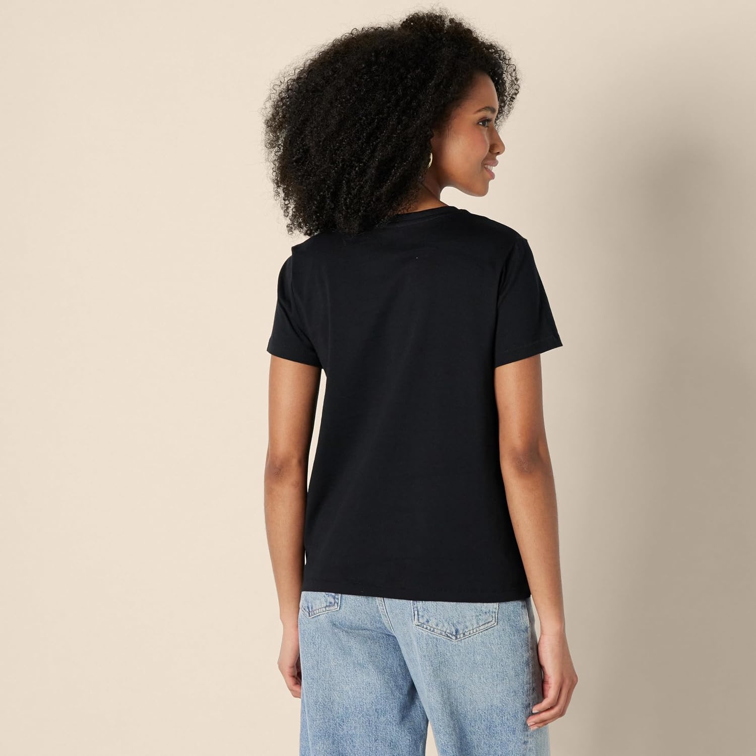 image:imageAmazon Essentials Womens Regular Fit 100 Cotton Crewneck Short Sleeve TShirtBlack