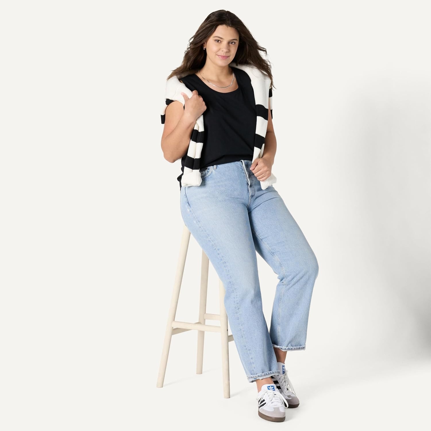 image:imageAmazon Essentials Womens RegularFit 100 Cotton Sleeveless Tank Top Pack of 2BlackCharcoal Heather