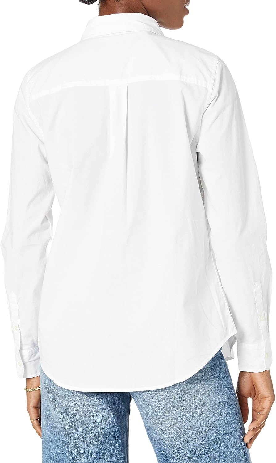 image:imageAmazon Essentials Womens RegularFit LongSleeve ButtonDown Cotton Poplin Shirt Business CasualWhite