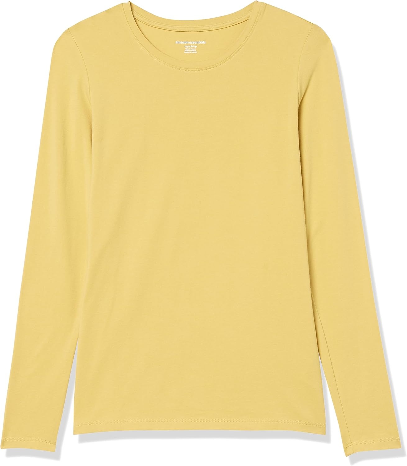 image:imageAmazon Essentials Womens RegularFit LongSleeve Crewneck TShirt Available in Plus SizeDark Yellow