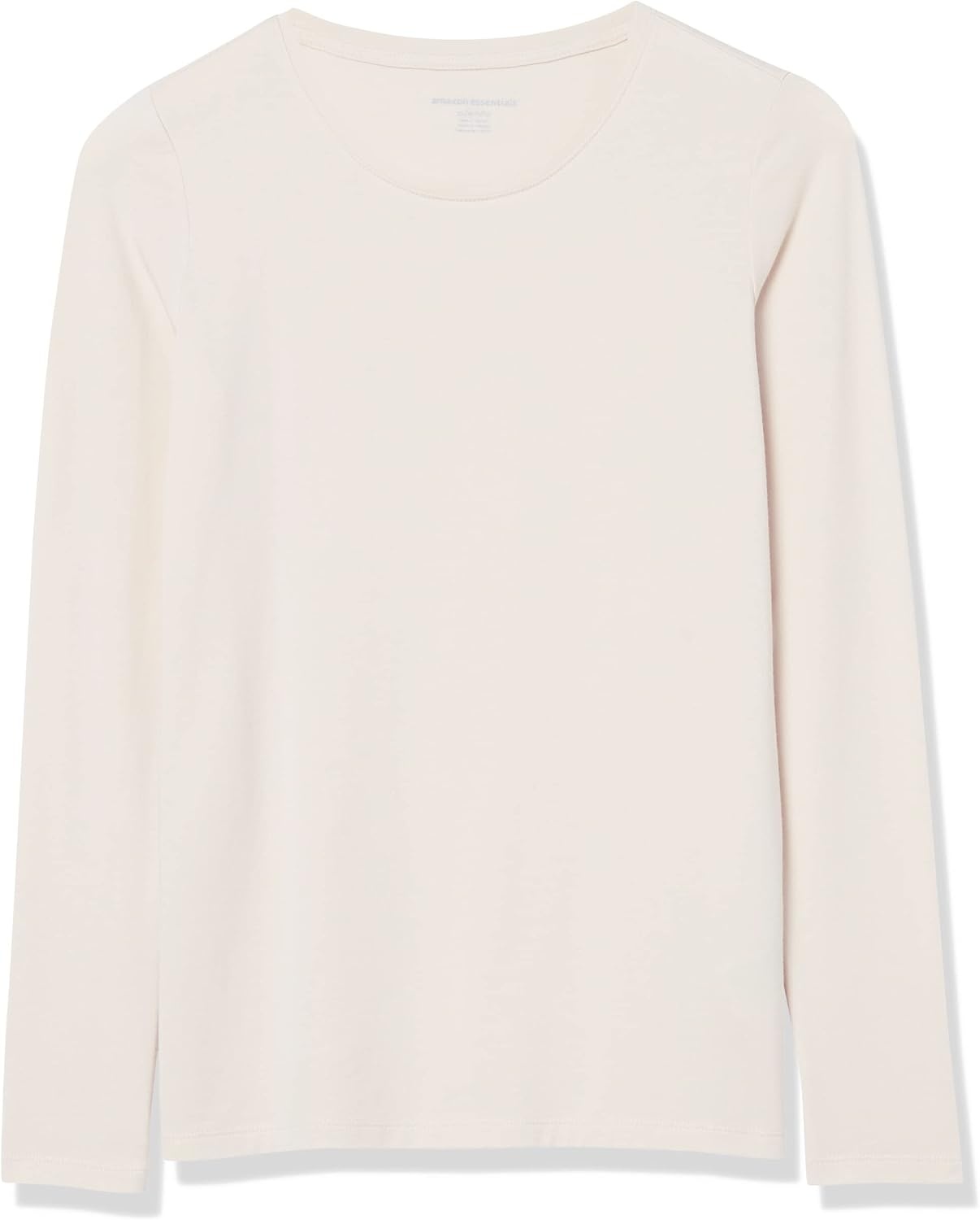 image:imageAmazon Essentials Womens RegularFit LongSleeve Crewneck TShirt Available in Plus SizePale Pink