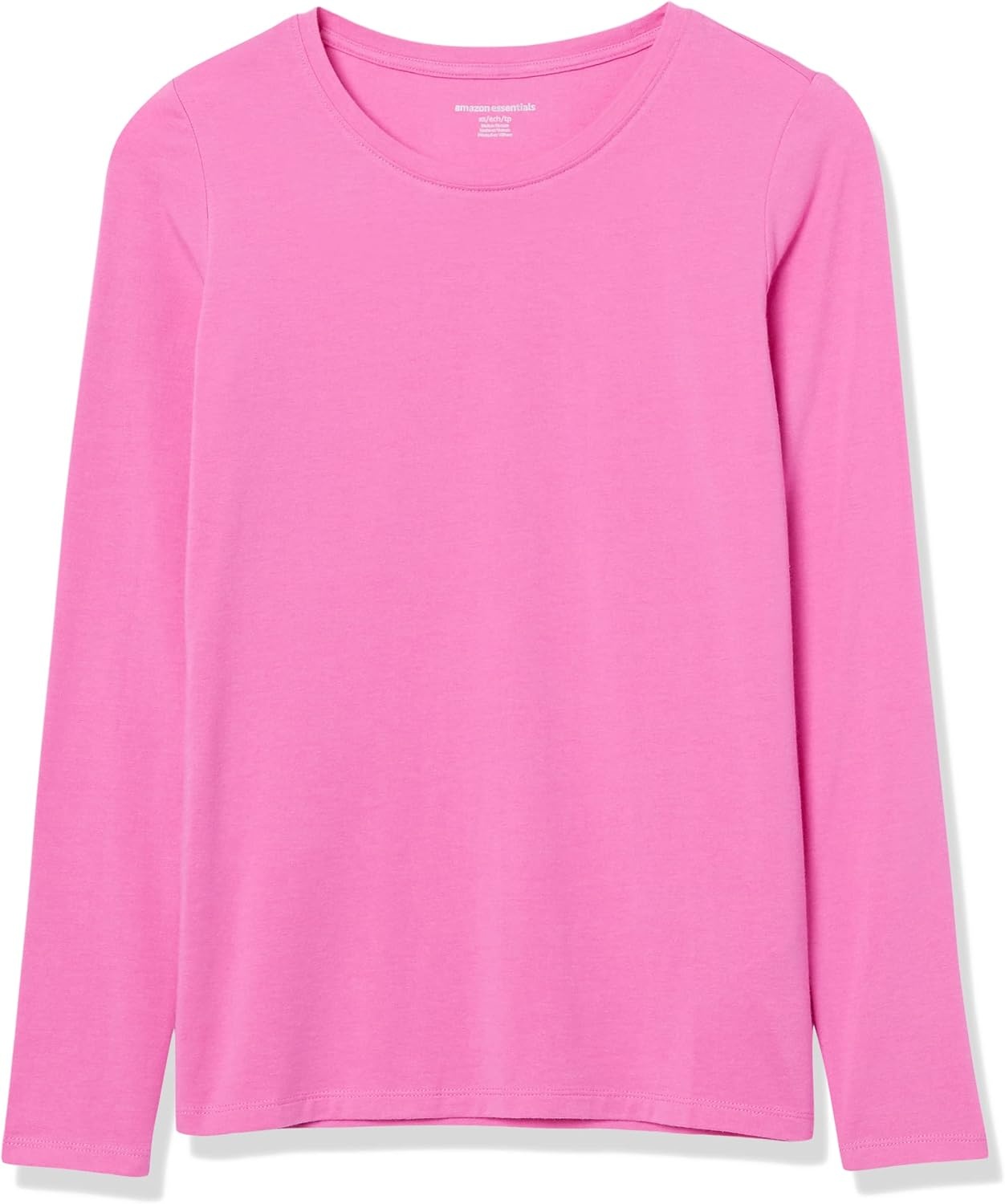image:imageAmazon Essentials Womens RegularFit LongSleeve Crewneck TShirt Available in Plus SizePink