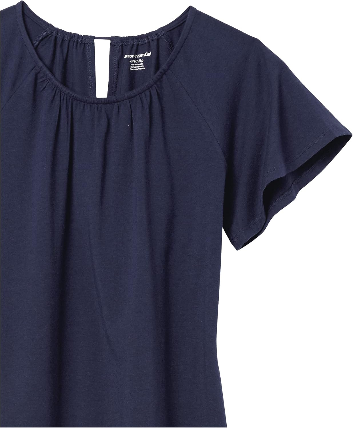 image:imageAmazon Essentials Womens RegularFit Short Flutter Cape Sleeve Crewneck TShirtNavy Blue
