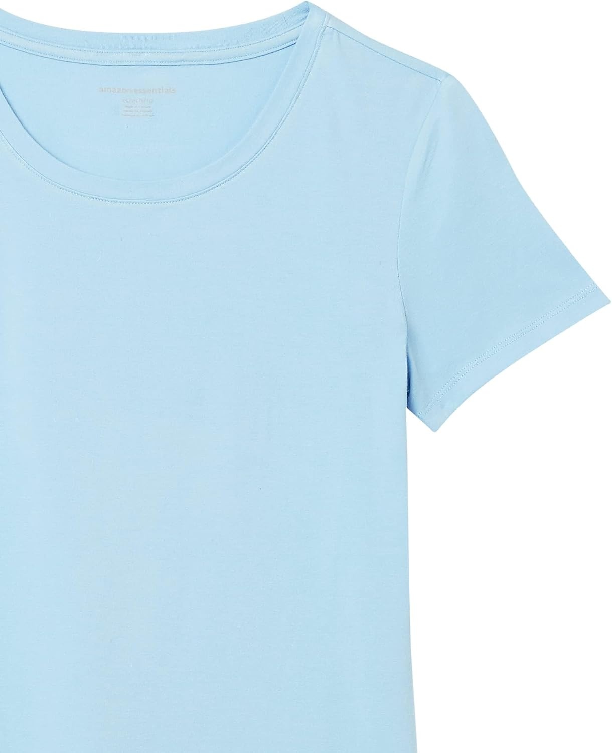 image:imageAmazon Essentials Womens RegularFit ShortSleeve Crewneck TShirt Multipacks2pack Dark GreenPowder Blue