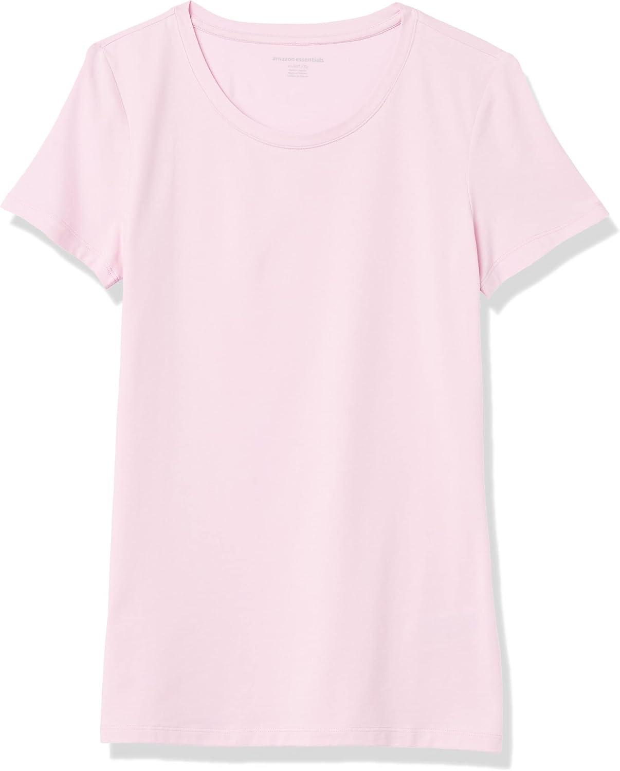 image:imageAmazon Essentials Womens RegularFit ShortSleeve Crewneck TShirt Multipacks2pack GreenLight Pink