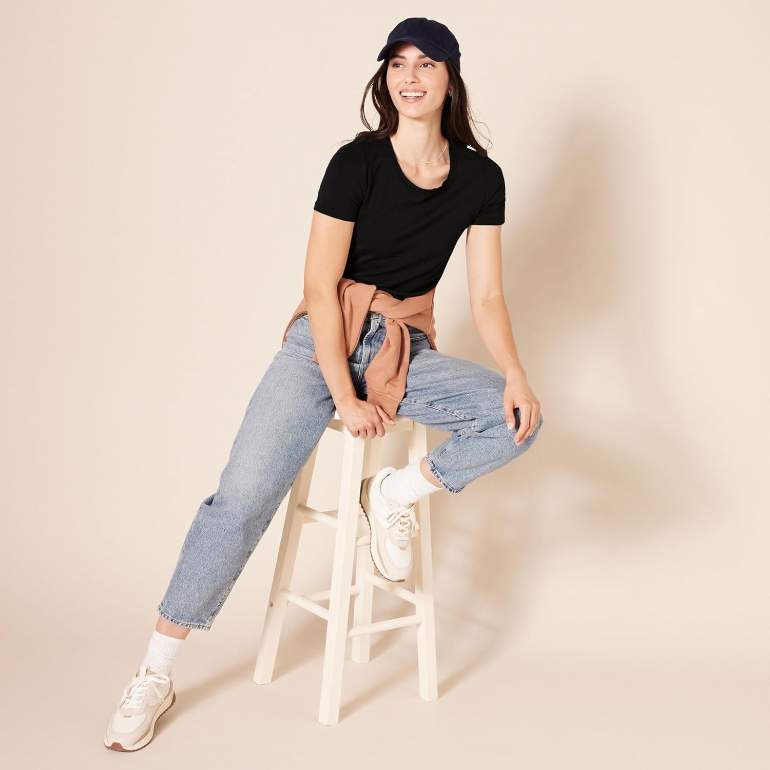 image:imageAmazon Essentials Womens RegularFit ShortSleeve Crewneck TShirt MultipacksBlackWhite