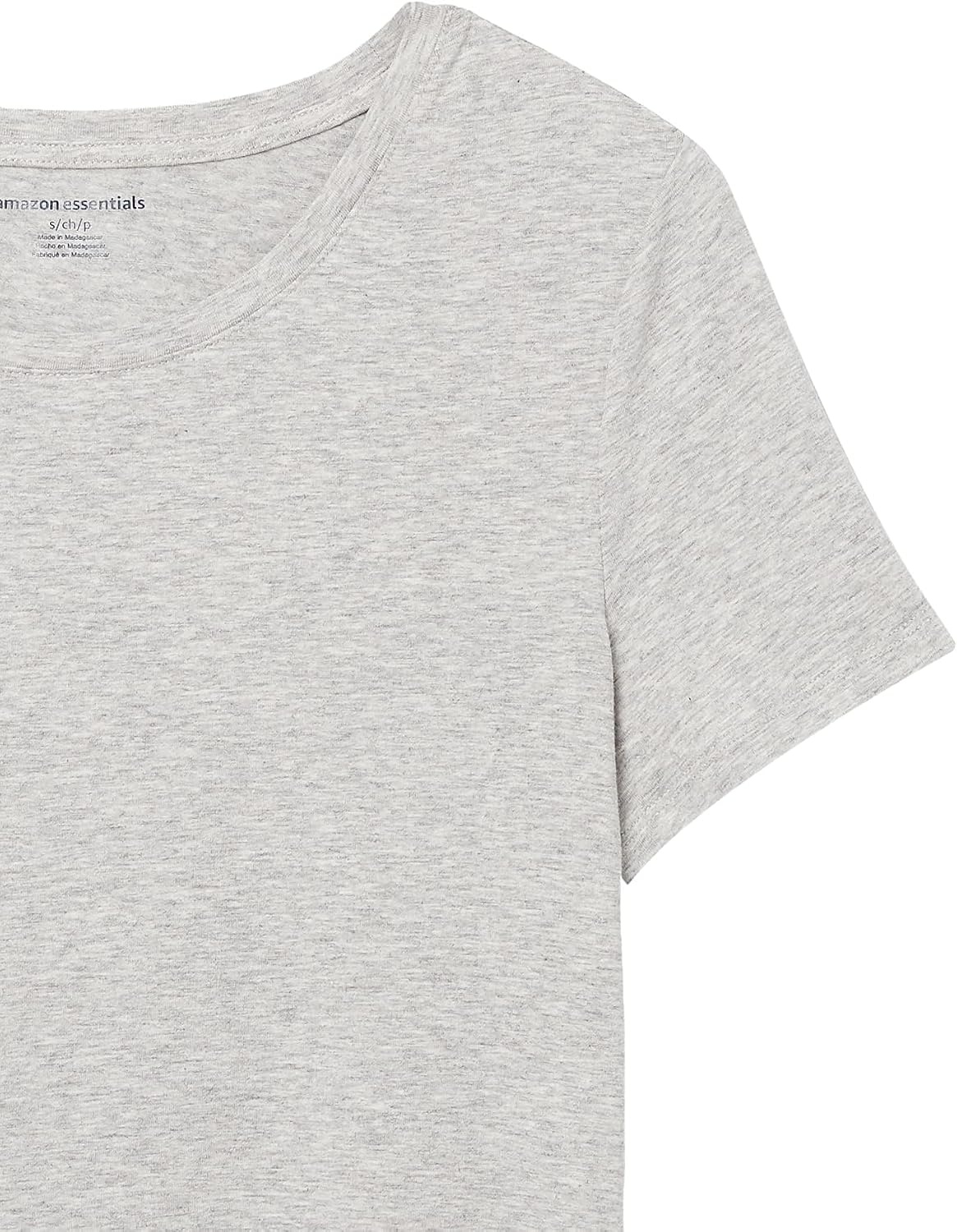 image:imageAmazon Essentials Womens RegularFit ShortSleeve Crewneck TShirt MultipacksCharcoal HeatherLight Grey Heather
