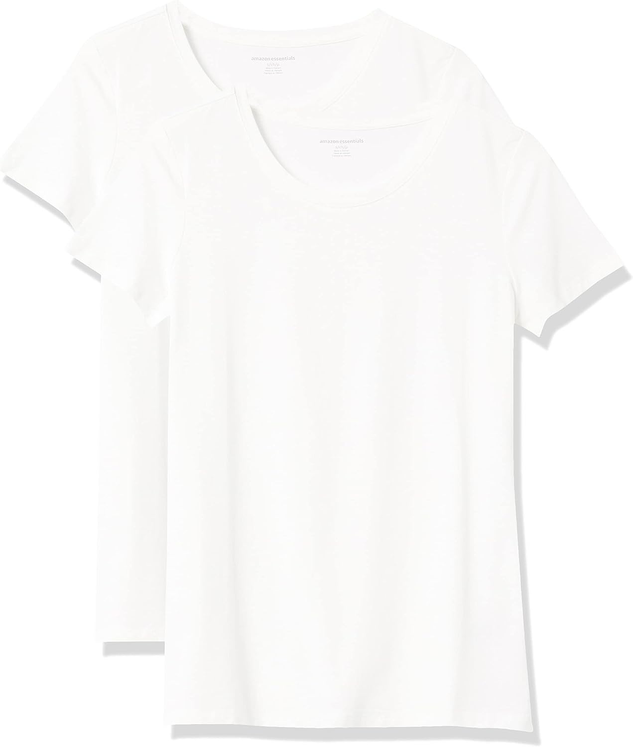 image:imageAmazon Essentials Womens RegularFit ShortSleeve Crewneck TShirt MultipacksWhite