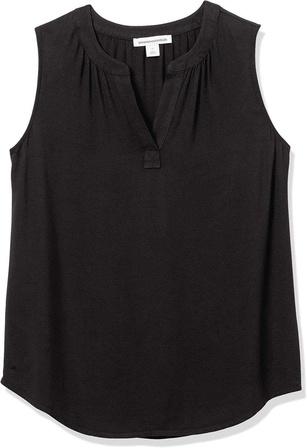 image:imageAmazon Essentials Womens Relaxed Fit Sleeveless VNeck Woven ShirtBlack