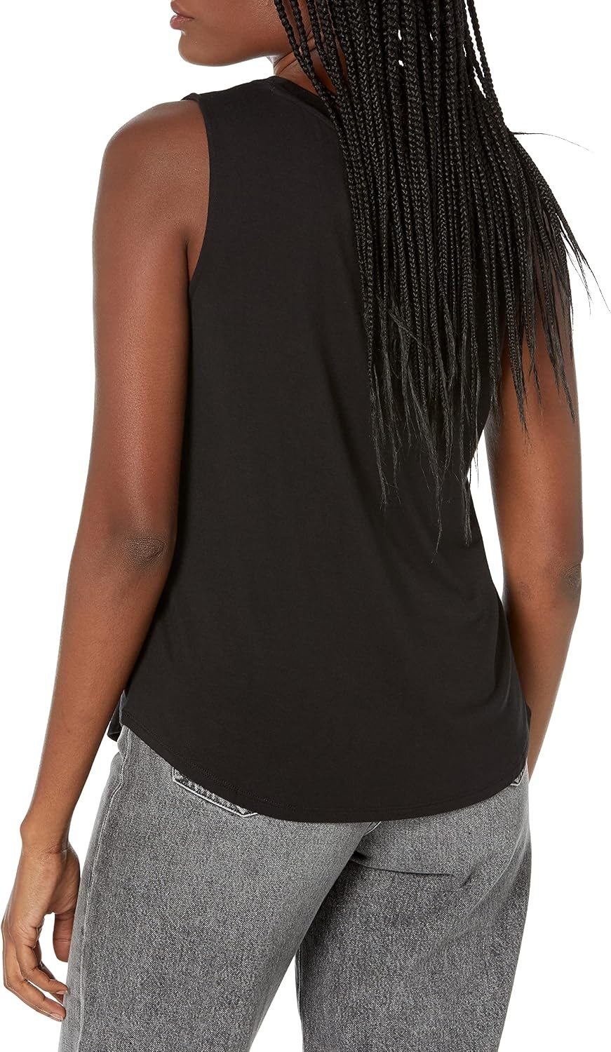 image:imageAmazon Essentials Womens RelaxedFit Loose Fit Sleeveless Muscle Tank TopBlack