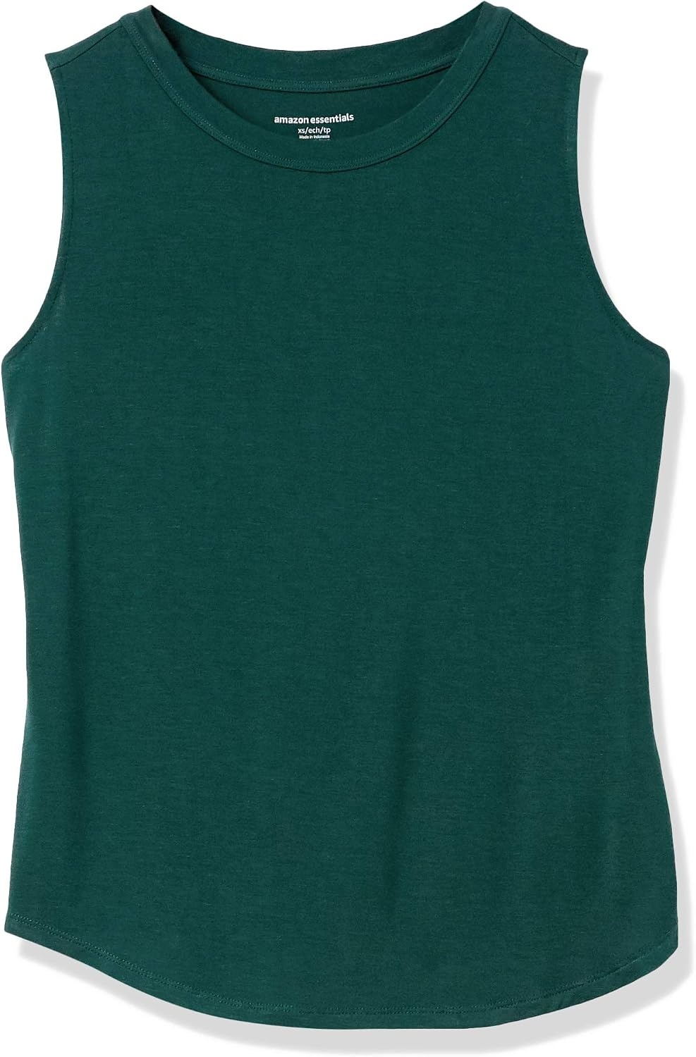 image:imageAmazon Essentials Womens RelaxedFit Loose Fit Sleeveless Muscle Tank TopBotanical Green