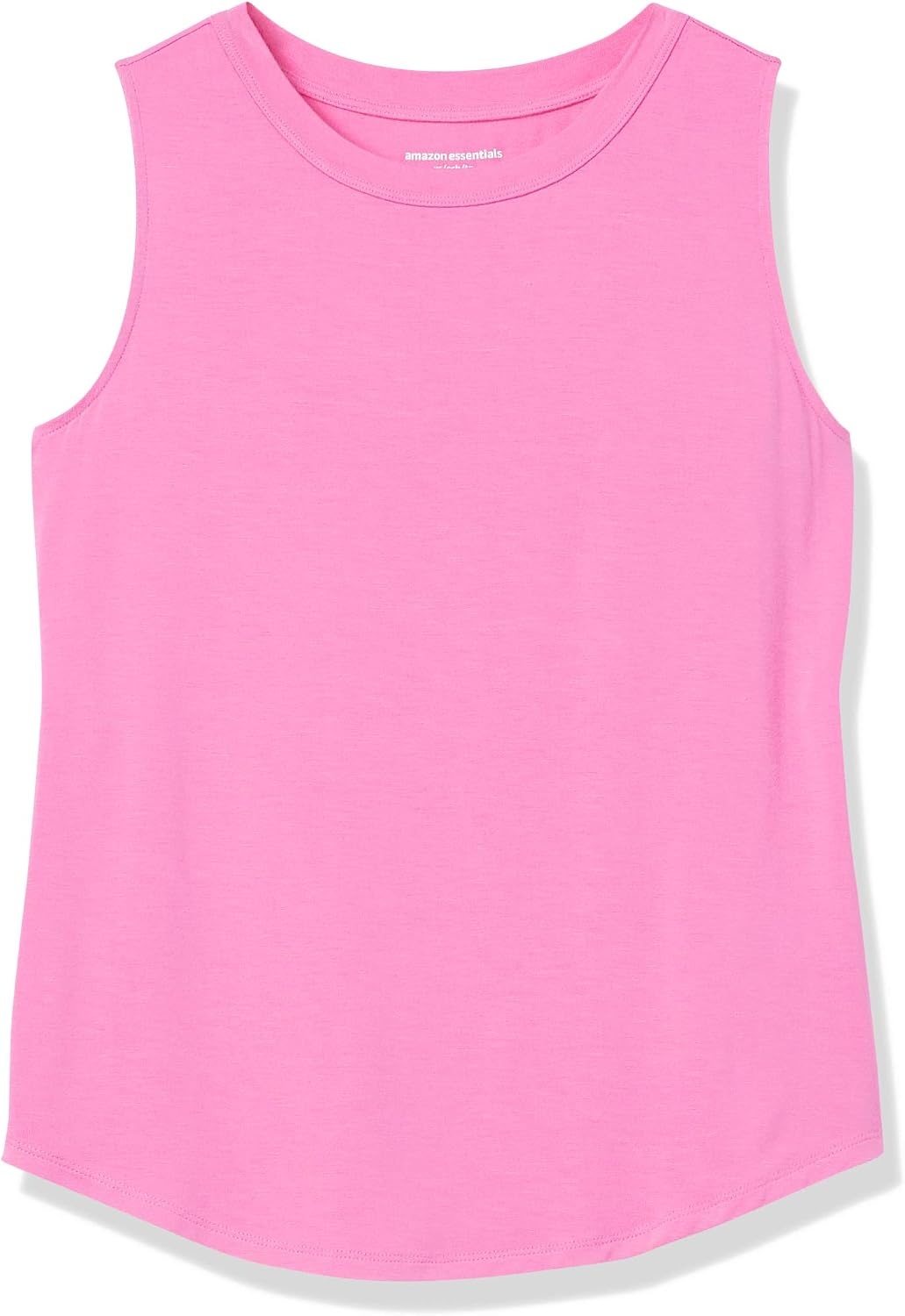 image:imageAmazon Essentials Womens RelaxedFit Loose Fit Sleeveless Muscle Tank TopBright Pink