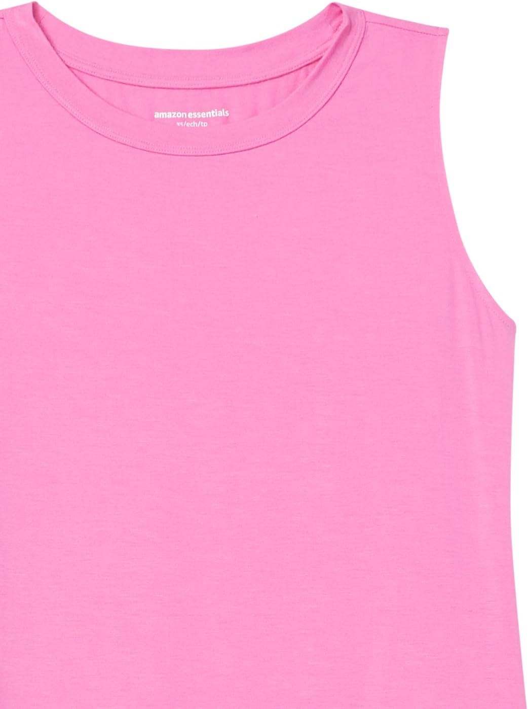 image:imageAmazon Essentials Womens RelaxedFit Loose Fit Sleeveless Muscle Tank TopBright Pink