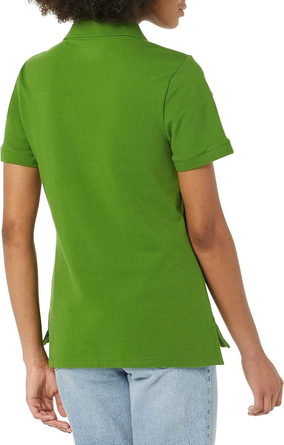 image:imageAmazon Essentials Womens ShortSleeve Collared Polo Shirt Available in Plus SizeLight Olive