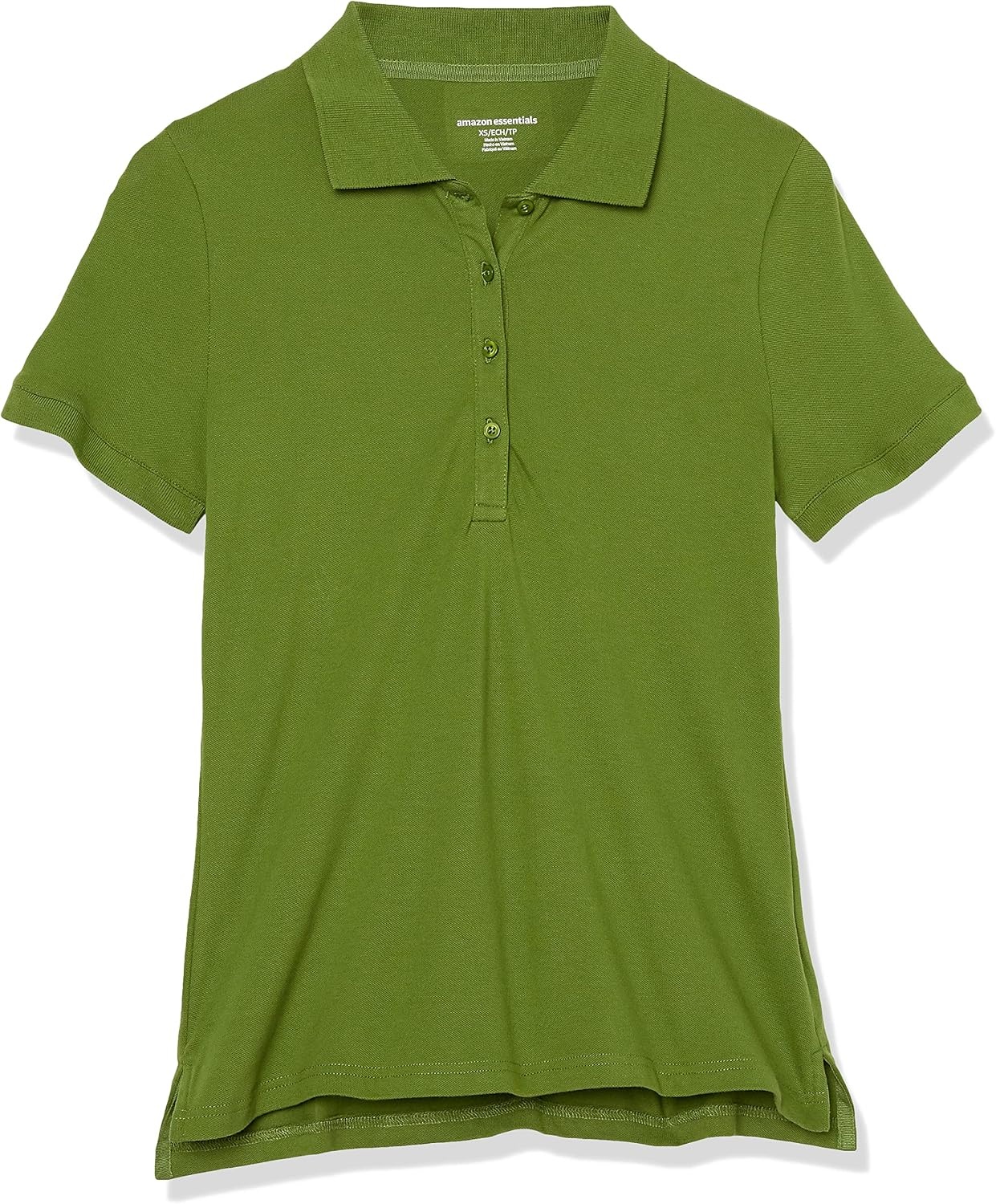 image:imageAmazon Essentials Womens ShortSleeve Collared Polo Shirt Available in Plus SizeLight Olive