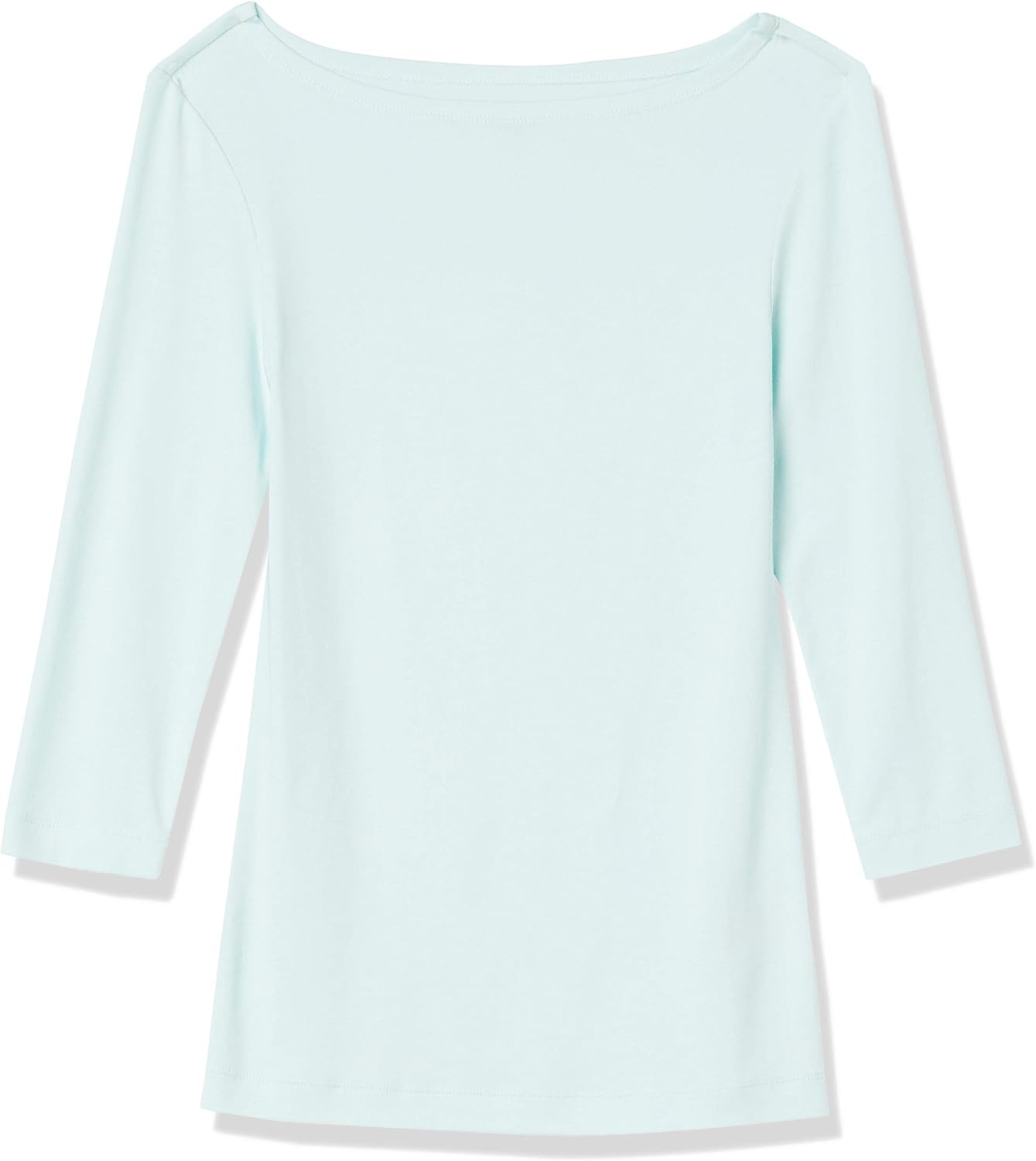 image:imageAmazon Essentials Womens SlimFit 34 Sleeve Boat Neck Tops Cotton Modal TShirtAqua Blue