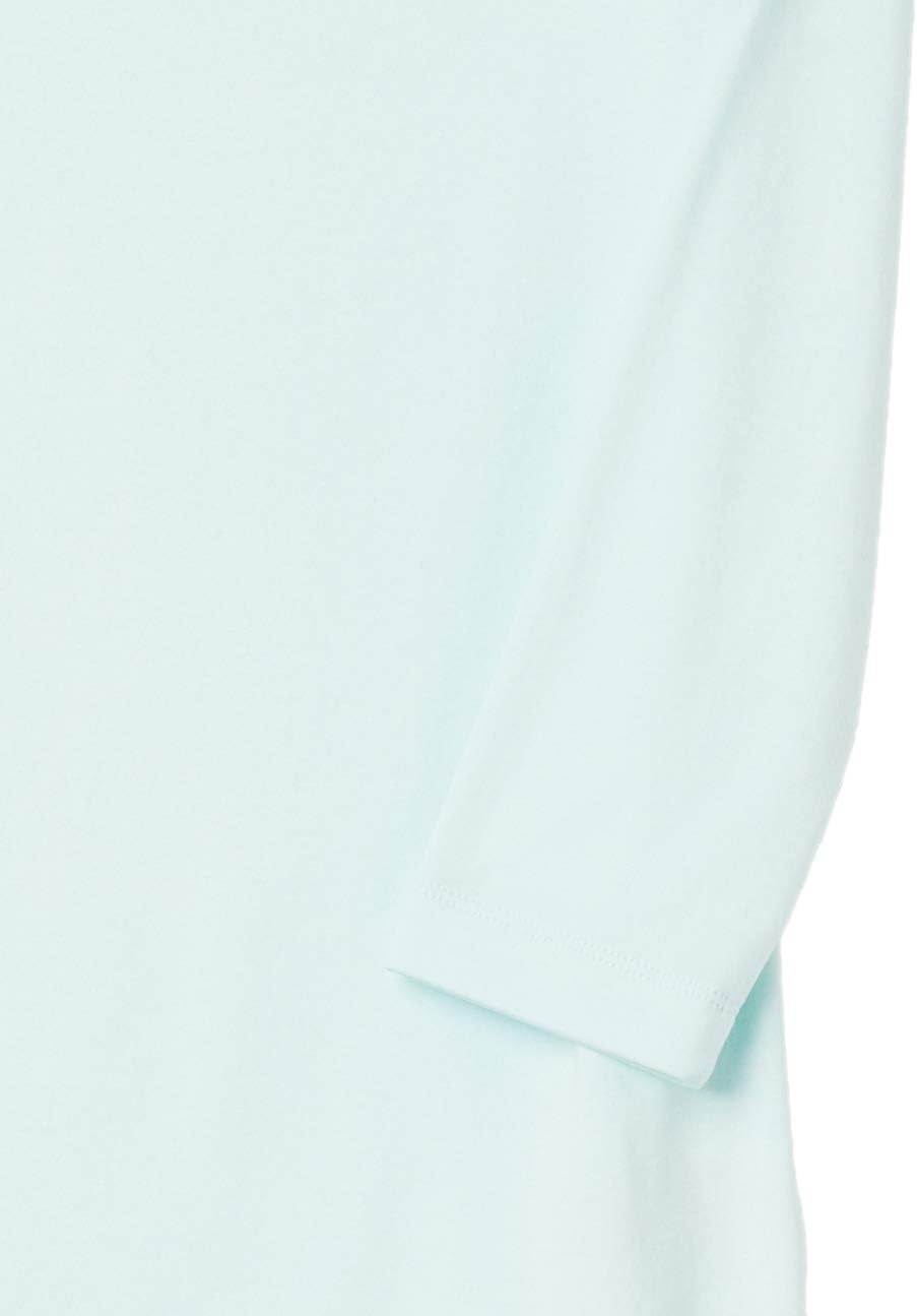 image:imageAmazon Essentials Womens SlimFit 34 Sleeve Boat Neck Tops Cotton Modal TShirtAqua Blue