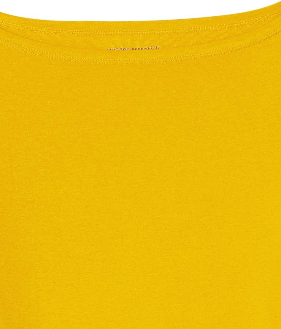 image:imageAmazon Essentials Womens SlimFit 34 Sleeve Boat Neck Tops Cotton Modal TShirtGold
