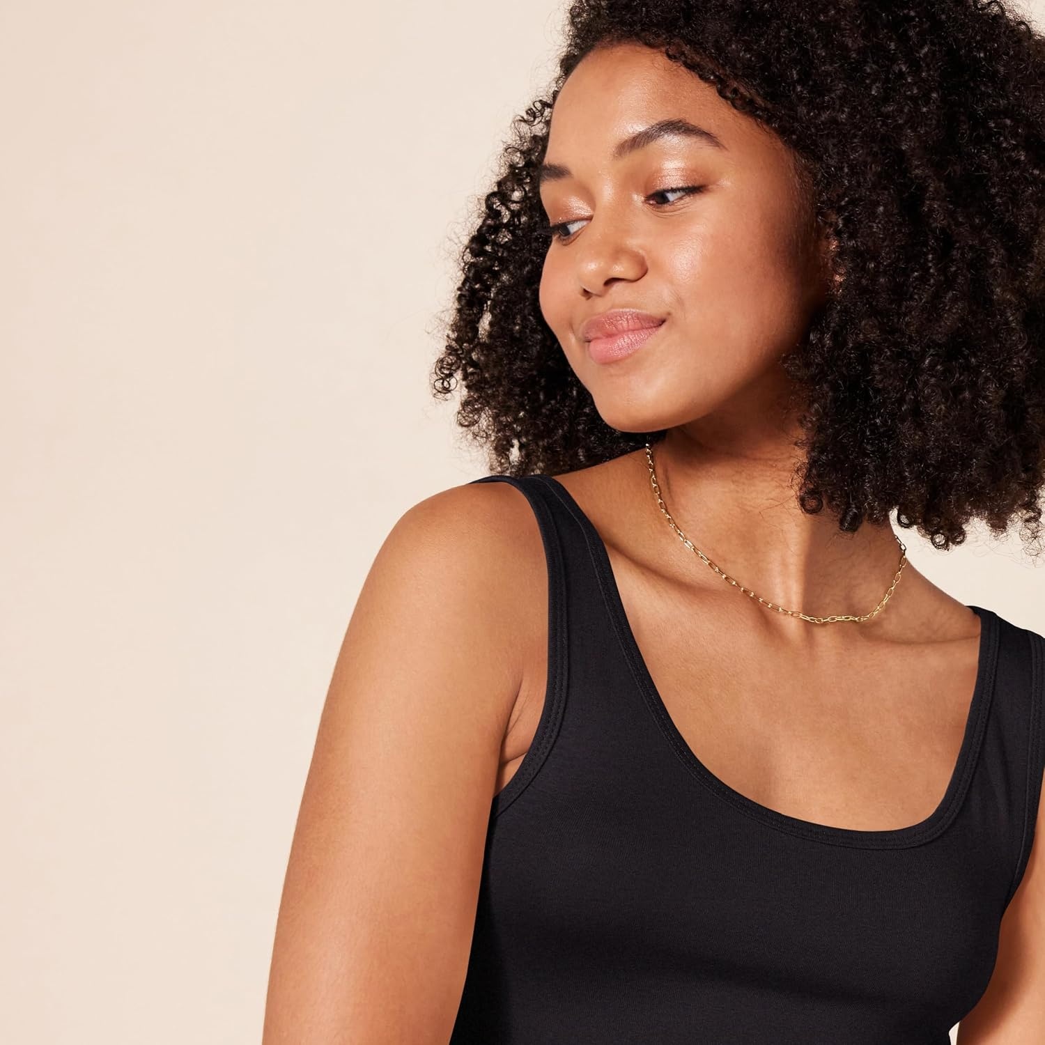 image:imageAmazon Essentials Womens SlimFit Ribbed Scoop Neck Tank Tops Pack of 2Black