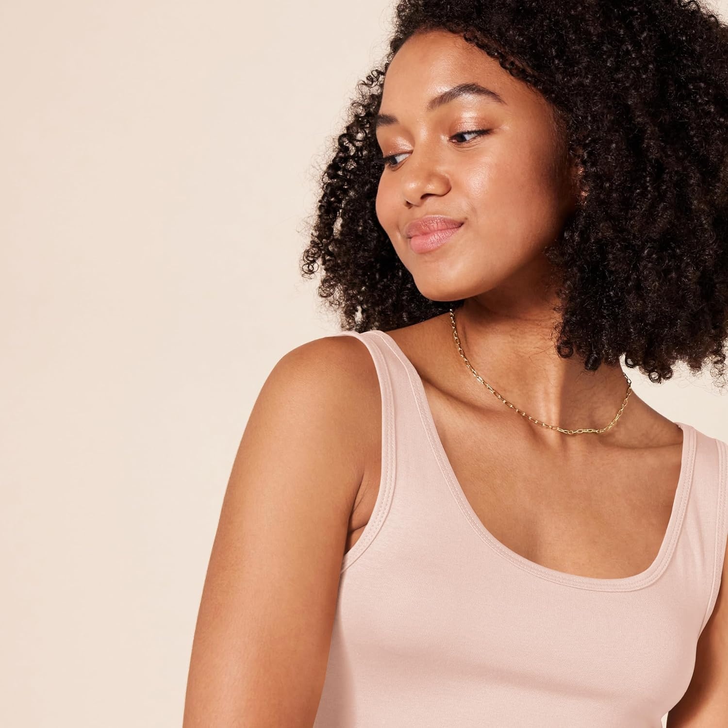 image:imageAmazon Essentials Womens SlimFit Ribbed Scoop Neck Tank Tops Pack of 2BlushMauve