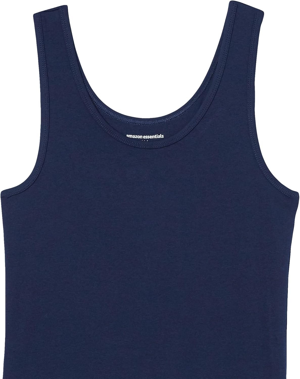 image:imageAmazon Essentials Womens SlimFit Ribbed Scoop Neck Tank Tops Pack of 2NavyWhite