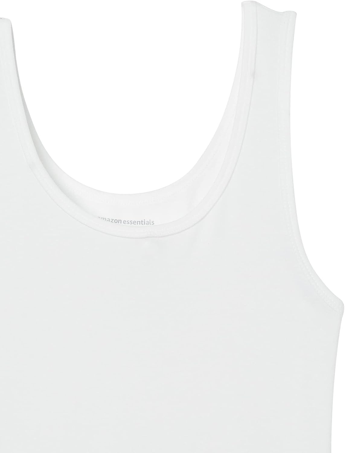 image:imageAmazon Essentials Womens SlimFit Ribbed Scoop Neck Tank Tops Pack of 2White