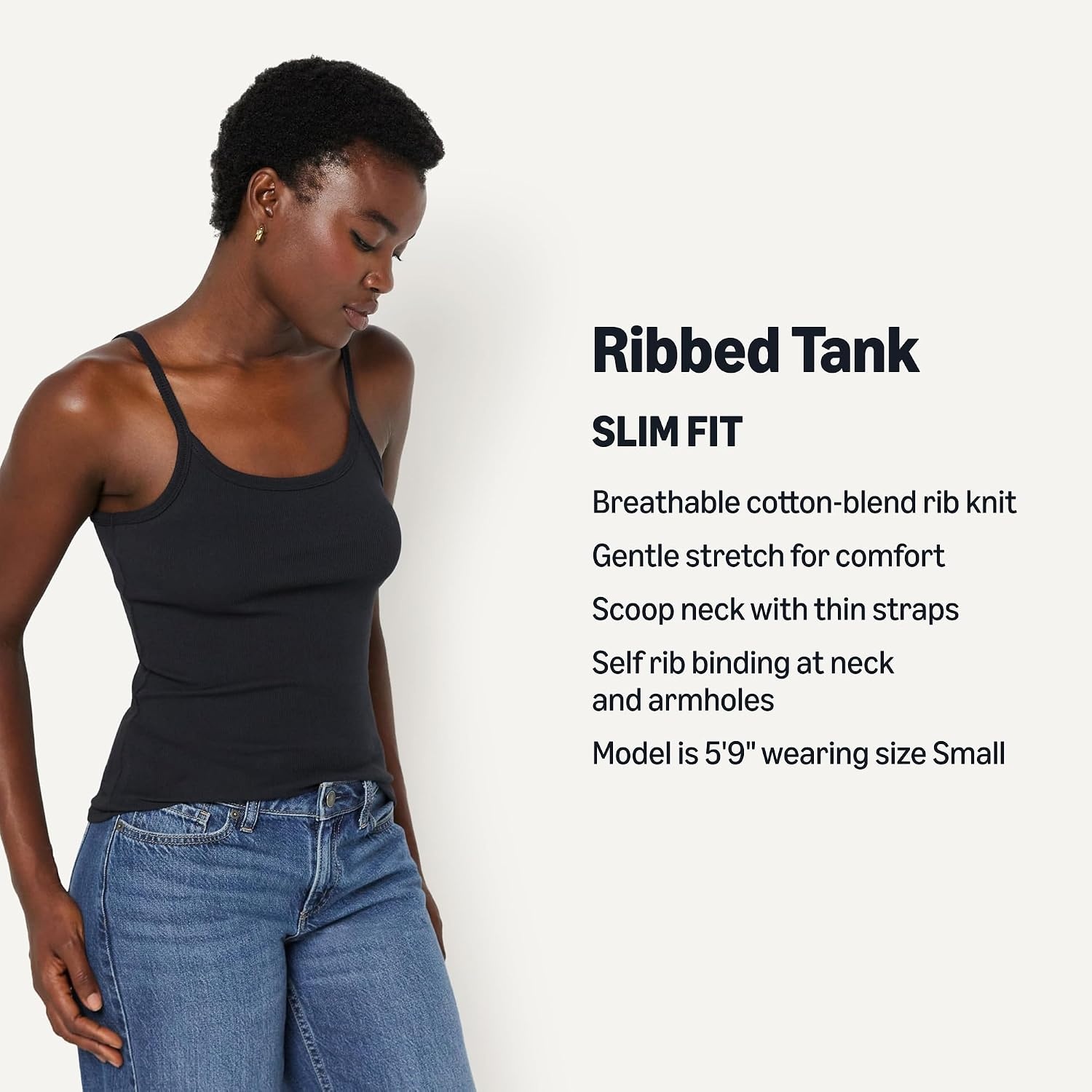 image:imageAmazon Essentials Womens SlimFit Ribbed Tank TopBlack