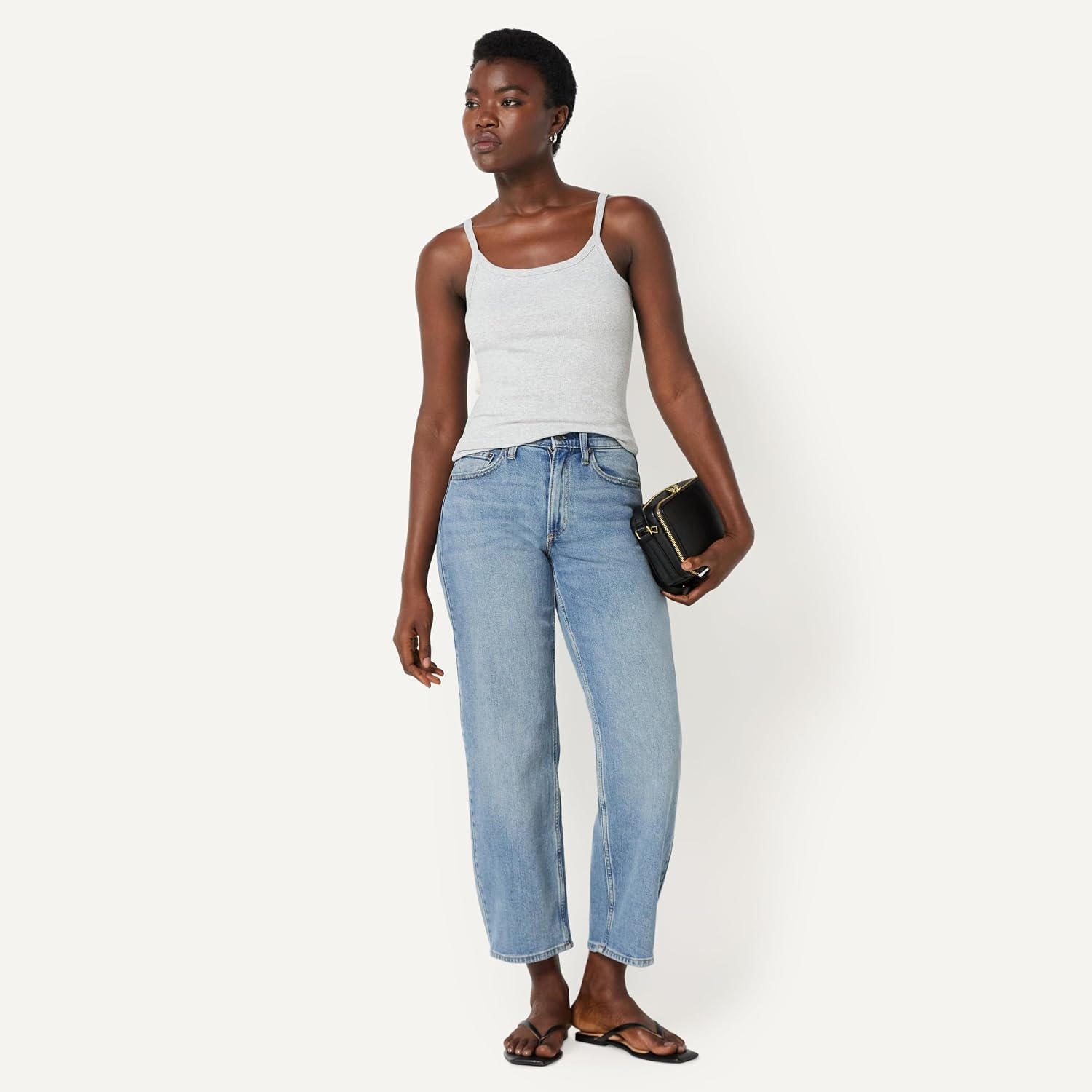 image:imageAmazon Essentials Womens SlimFit Ribbed Tank TopLight Grey Heather