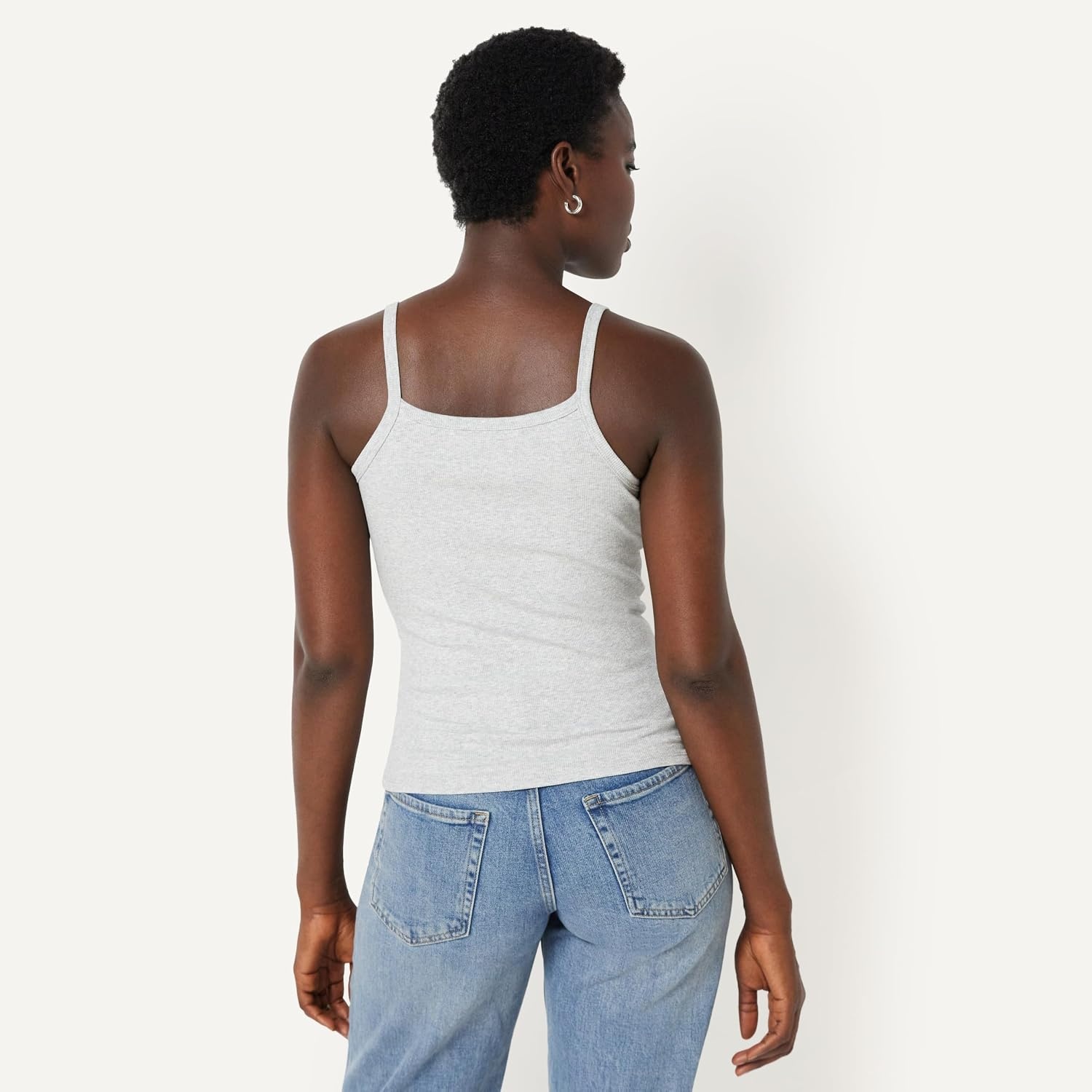 image:imageAmazon Essentials Womens SlimFit Ribbed Tank TopLight Grey Heather