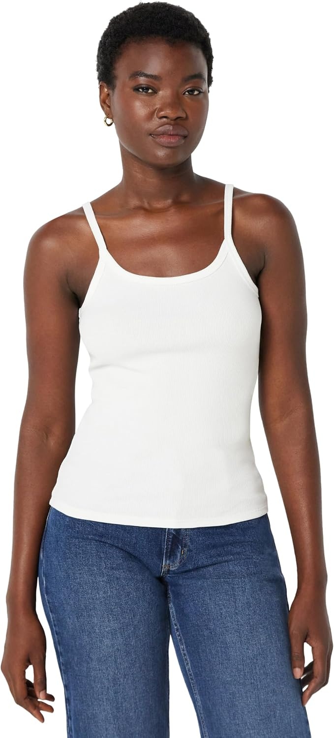 image:imageAmazon Essentials Womens SlimFit Ribbed Tank TopWhite