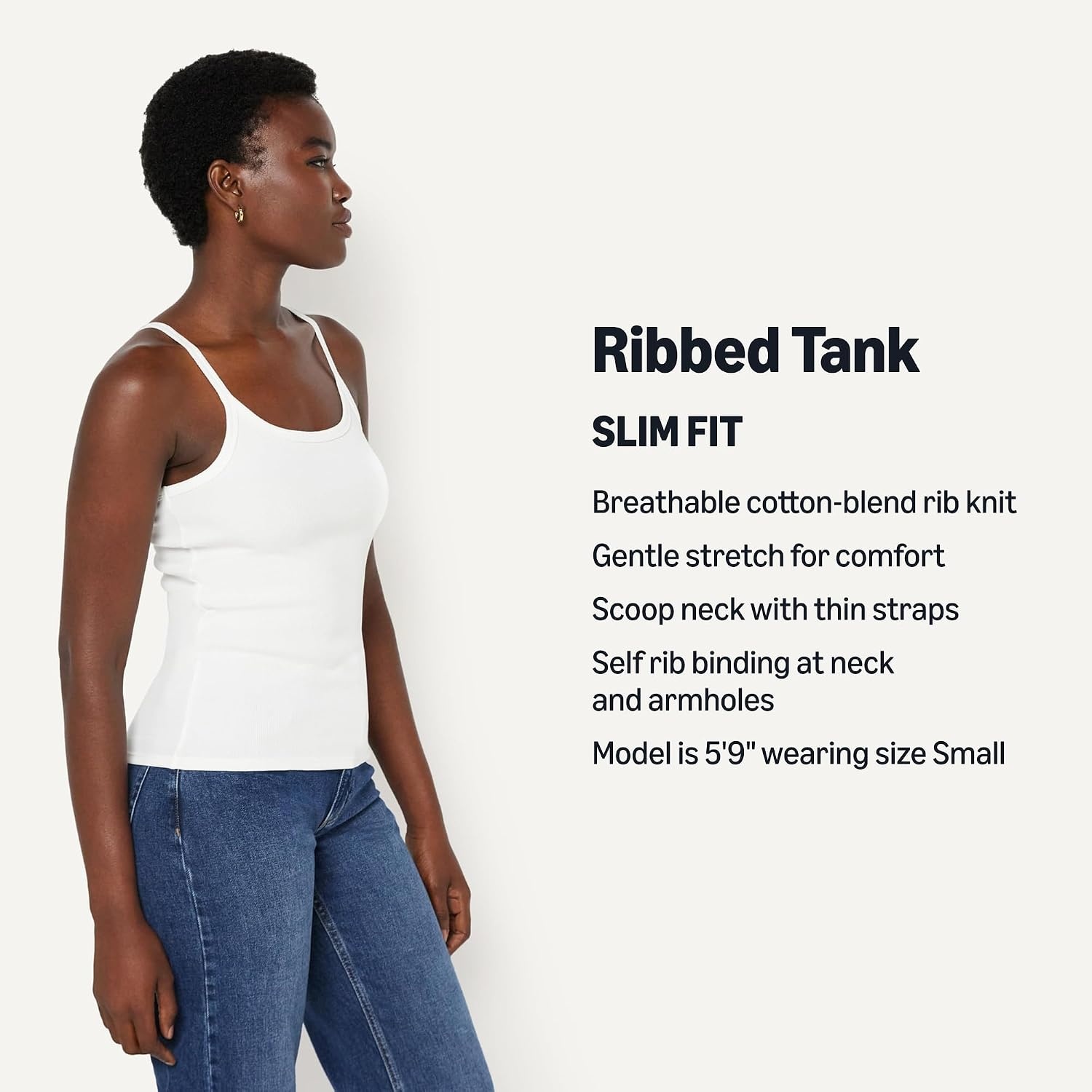 image:imageAmazon Essentials Womens SlimFit Ribbed Tank TopWhite